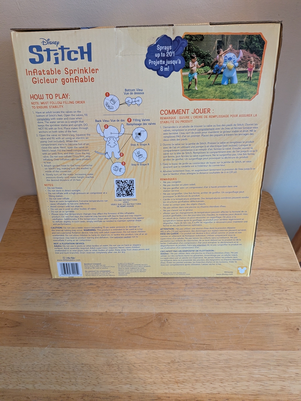 Disney Stitch Inflatable Sprinkler - Blue and Pink - Picture 2 of 2